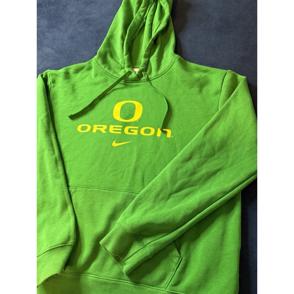 Nike Oregon Ducks Fleece Pullover Hoodie Mens L Green Official Merch NCAA